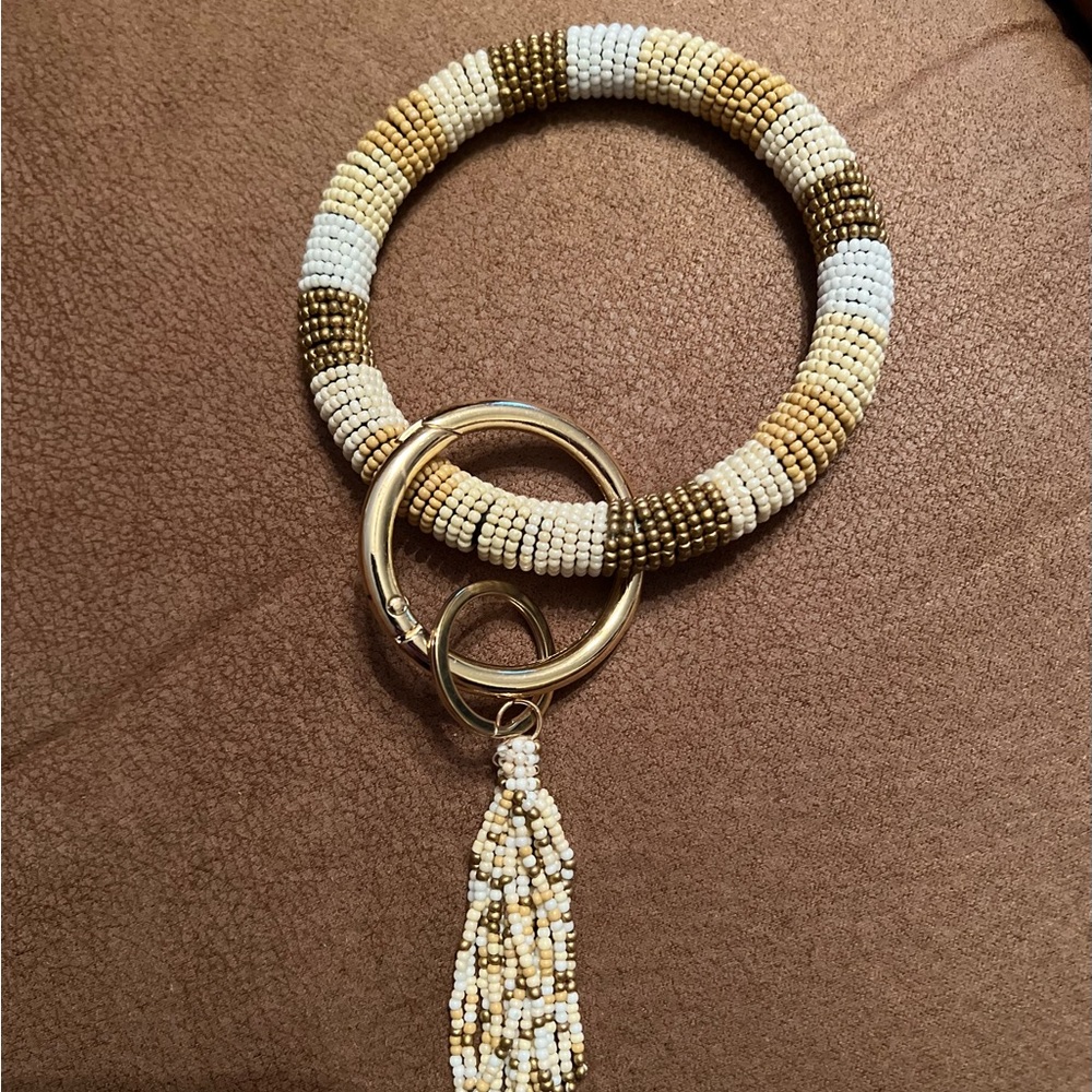 New - Beaded Wristlet/Bangle/Keychain
